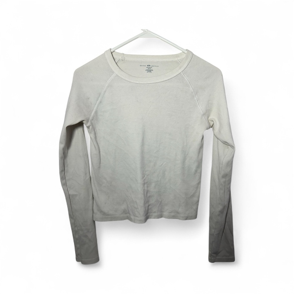 Brandy Melville Cream Long Sleeve Tee
